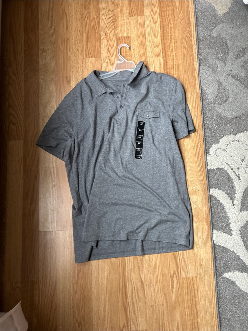 Structure Men's Heather Gray Short-Sleeve Polo